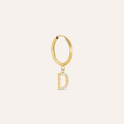 Mono Orecchino A Cerchio Toujours Oro Giallo Cubic Zirconia - Mono Orecchino Donna | Stroili