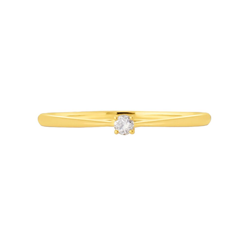 Anello Solitario Grace Oro Giallo Diamante - Anelli con Pietre Donna | Stroili