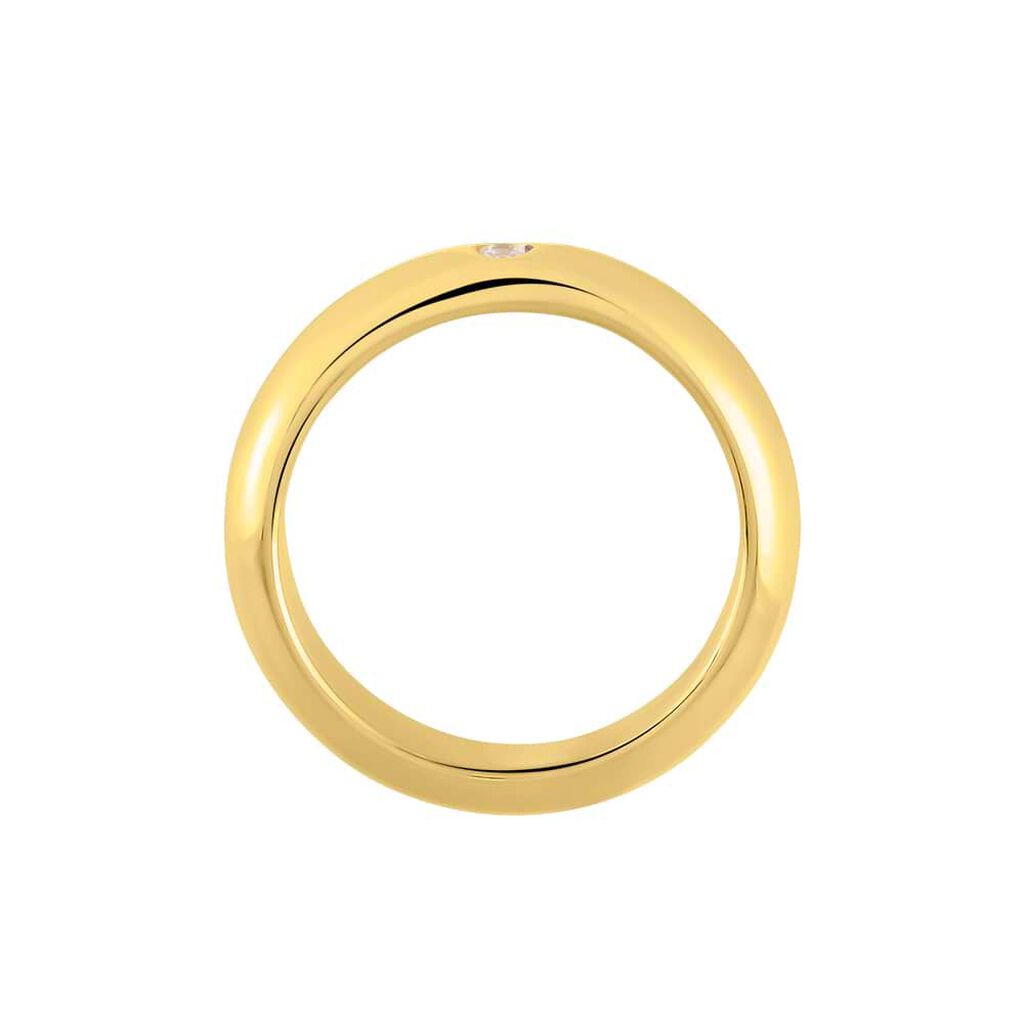 Fede Classica Leggera 5 mm Oro Giallo Diamante - Anelli con Incisione Unisex | Stroili