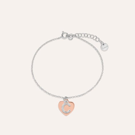 Bracciale Silver Collection Argento Bicolore Bianco / Rosa - Bracciali con Incisione Donna | Stroili