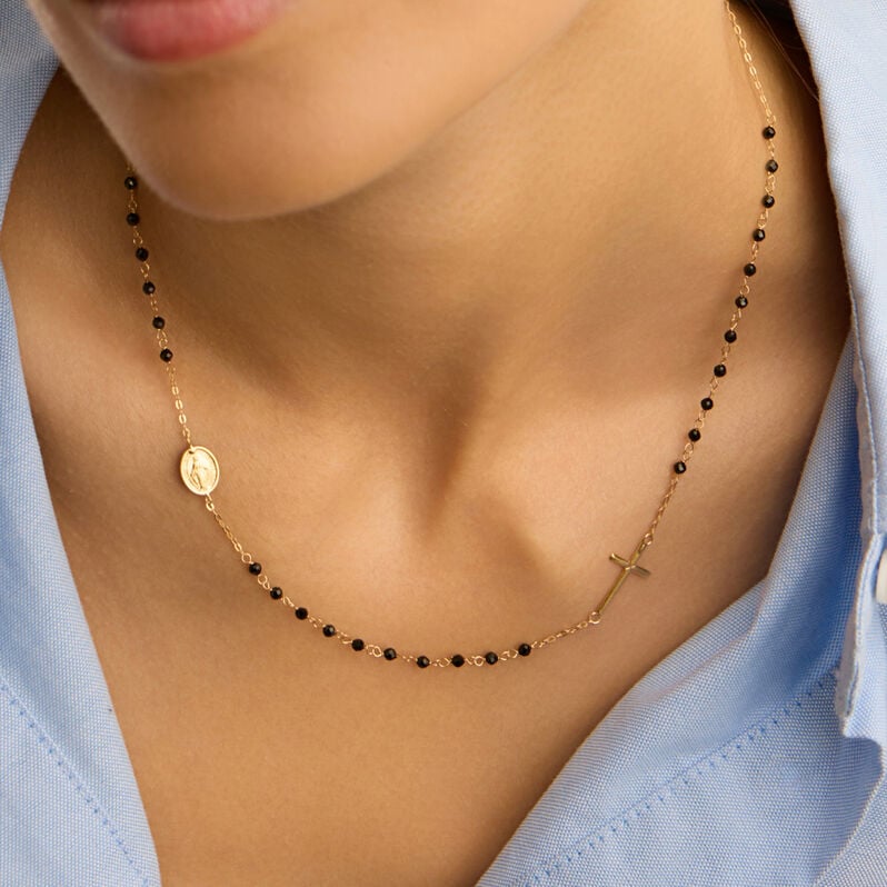 Collana Rosario Holy Oro Giallo Spinello - Collane Rosario Donna | Stroili