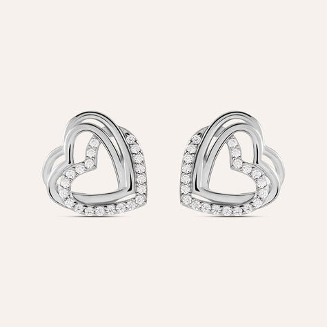 Orecchini Lobo Silver Shine Argento Rodiato Cubic Zirconia - Orecchini a Lobo Donna | Stroili