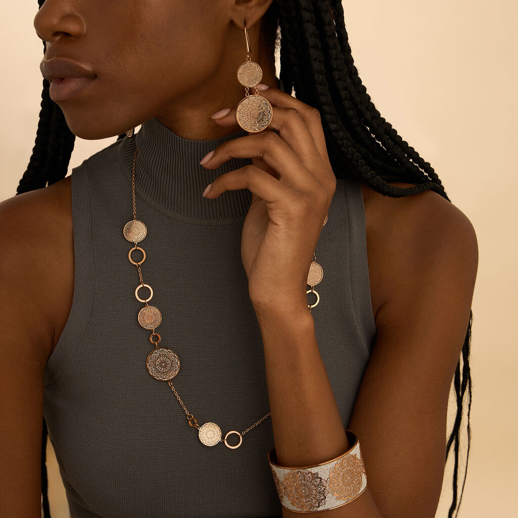 Orecchini Pendenti Lady Shine Acciaio Rosa - Orecchini Pendenti Donna | Stroili