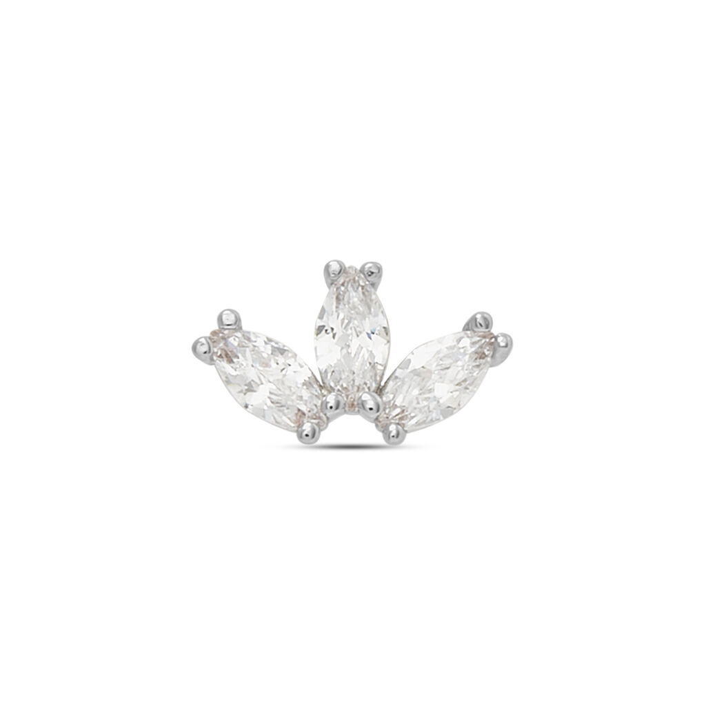 Piercing Orecchio Tragus Helix Conch Bon Ton Oro Bianco Cubic Zirconia - Piercing Orecchio Donna | Stroili