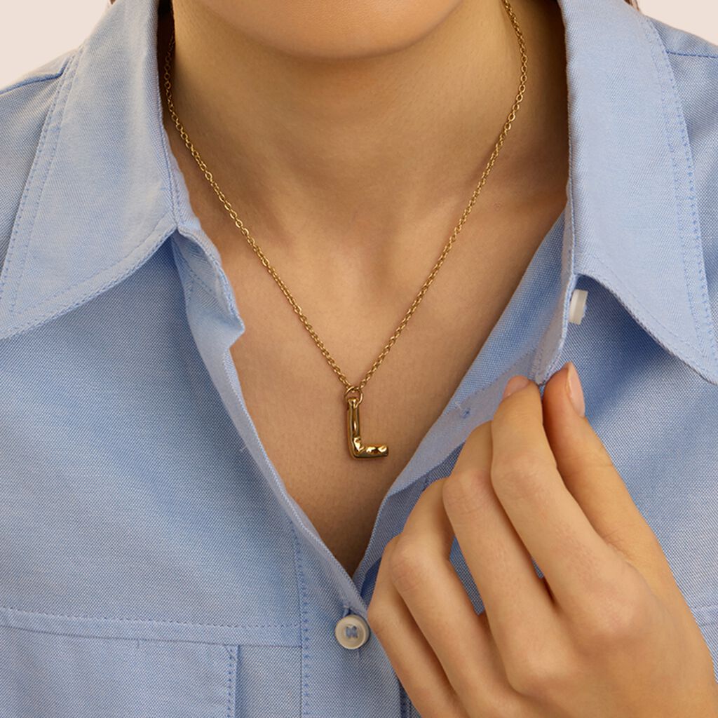 Collana Radiance Acciaio Dorato