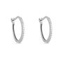Orecchini A Cerchio Toujours Oro Bianco Cubic Zirconia