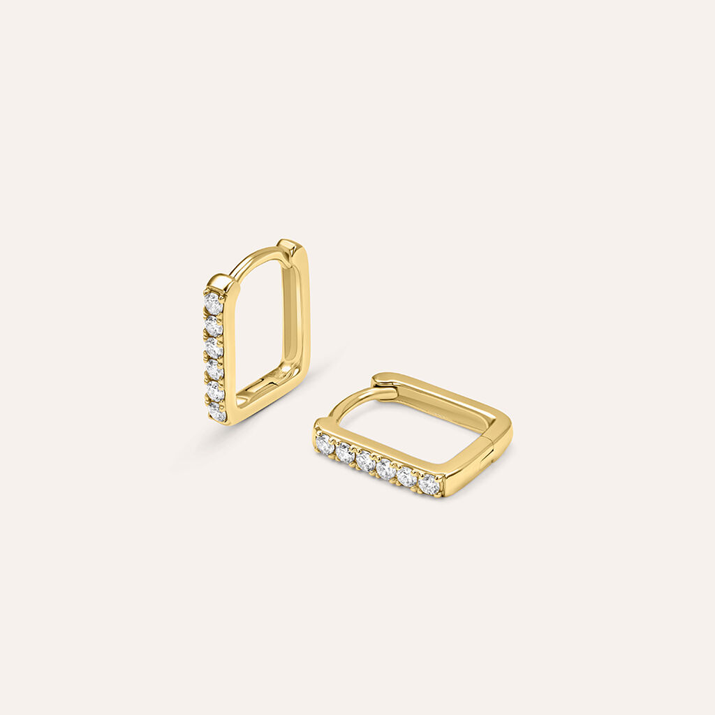 Orecchini A Cerchio Diamade Glam Oro Giallo Diamante Lab-Grown - Orecchini a Cerchio Donna | Stroili