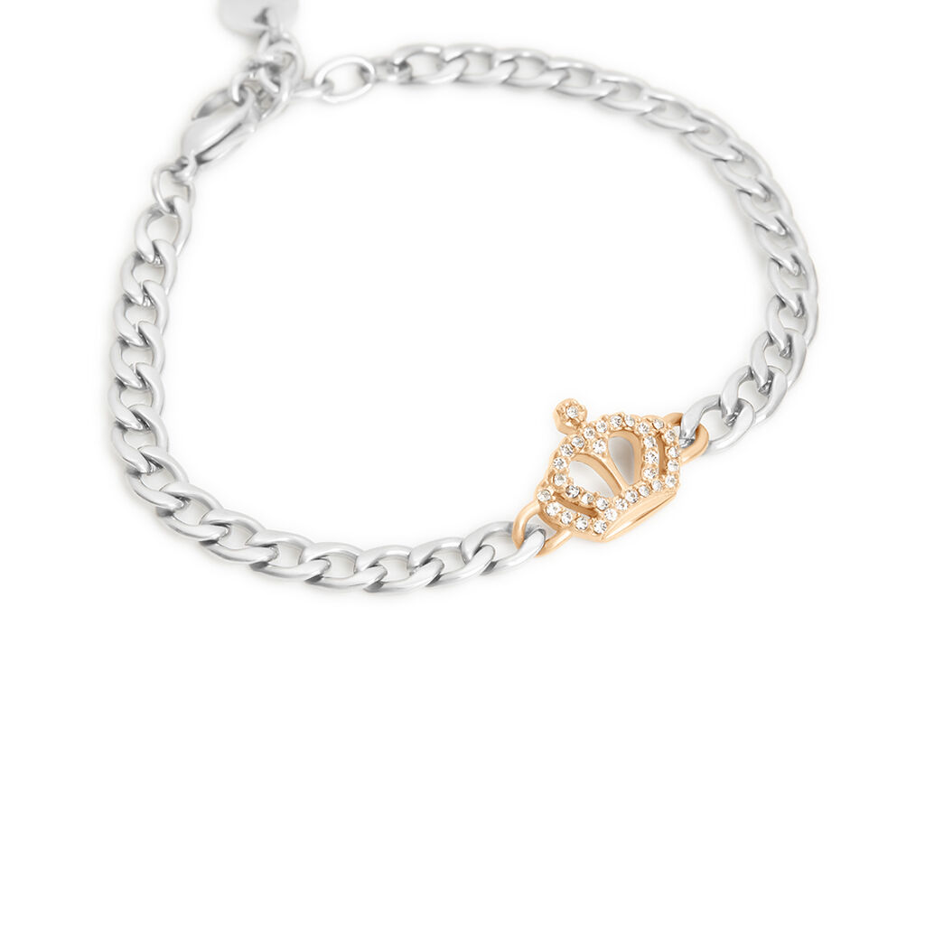 Bracciale Lady Chic Acciaio Bicolore Bianco / Rosa Cristallo - Bracciali Donna | Stroili