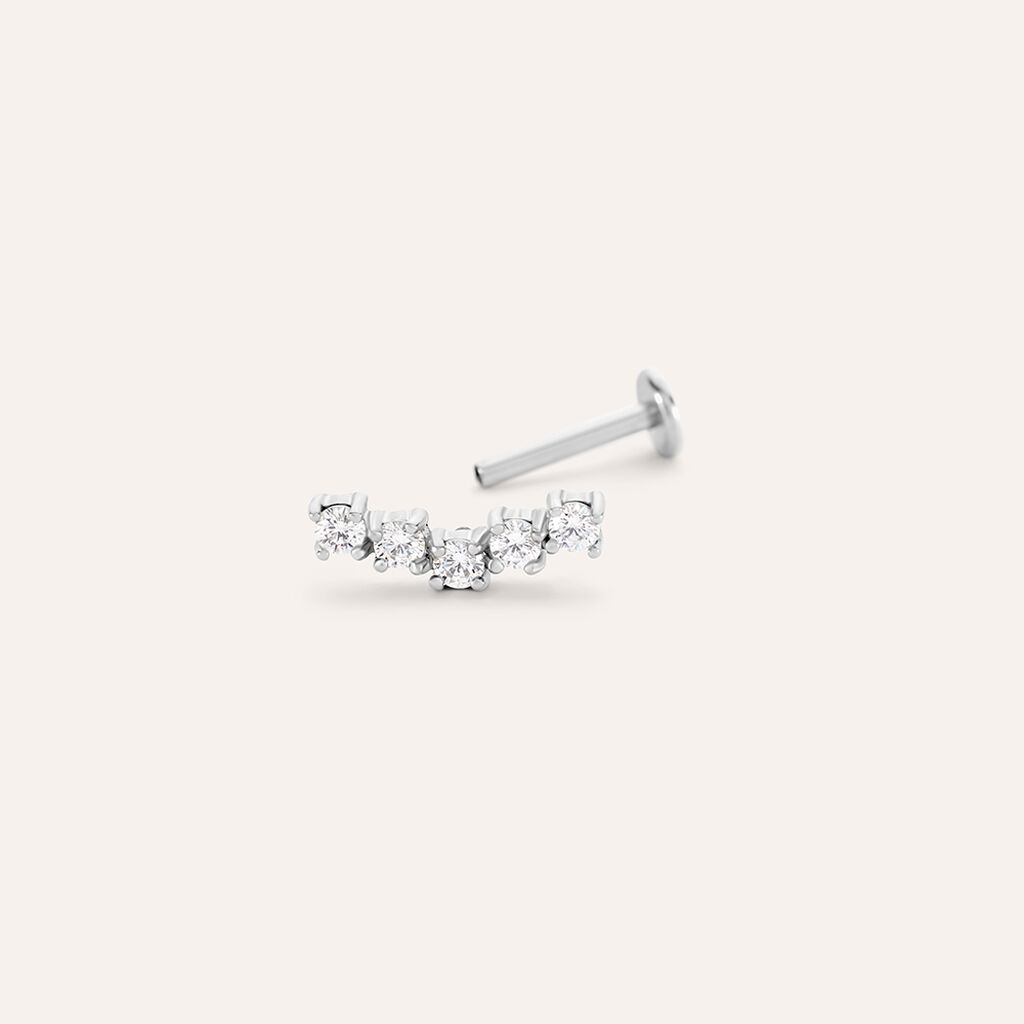 Piercing Orecchio Helix Conch Moonlight Acciaio Cristallo