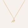 Collana Radiance Acciaio Dorato Cubic Zirconia