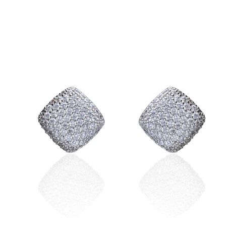 Orecchini Lobo Silver Shine Argento Rodiato Cubic Zirconia - Orecchini a Lobo Donna | Stroili