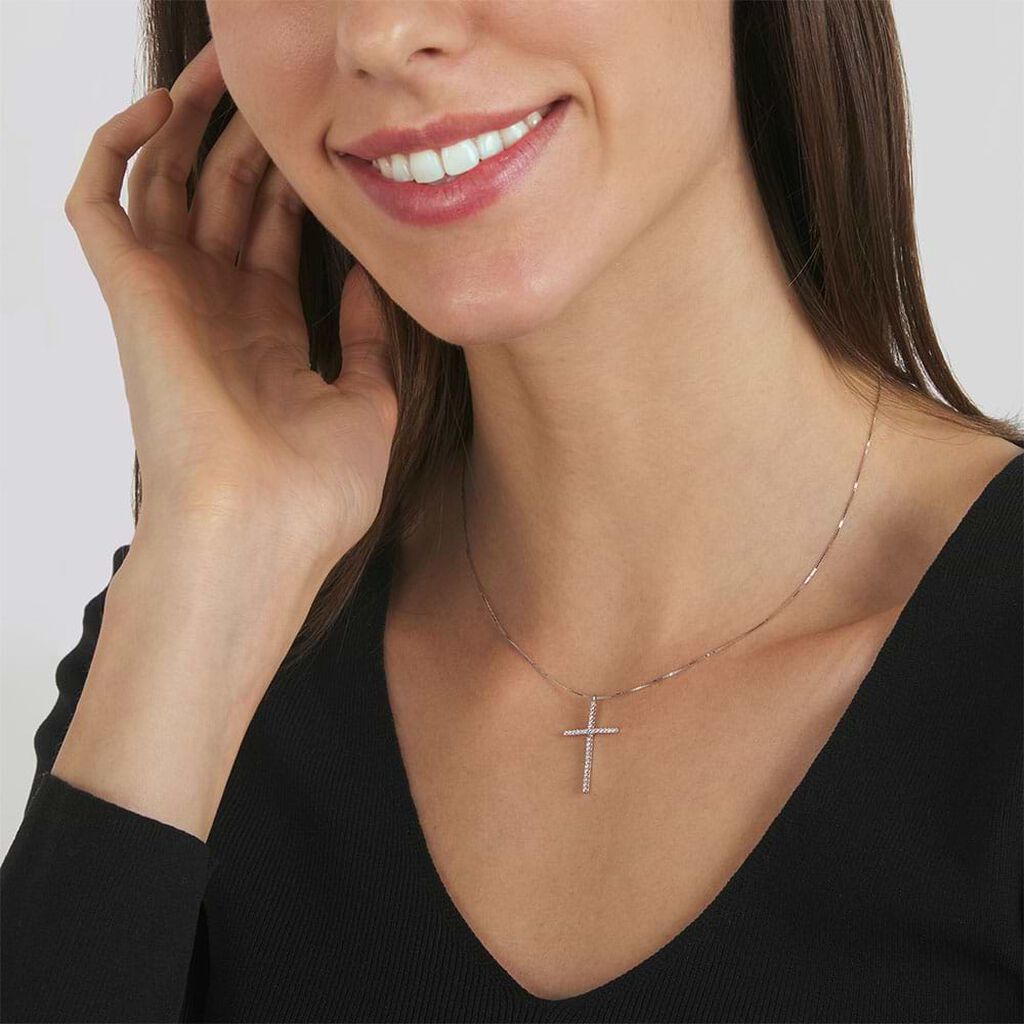 Collana Holy Oro Bianco Cubic Zirconia - Collane Donna | Stroili