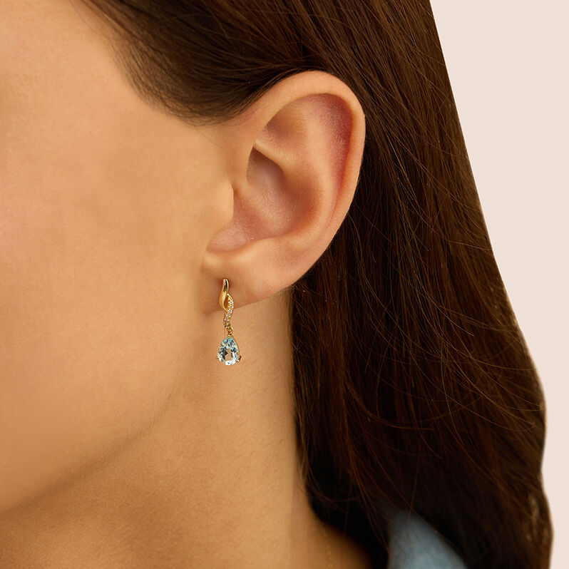 Orecchini Pendenti Am&eacute;lie Oro Giallo Topazio Cubic Zirconia - Orecchini Pendenti Donna | Stroili