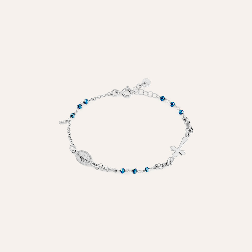 Braccialetto d'argento 925 in filigrana con grani mm 5 Braccialetti