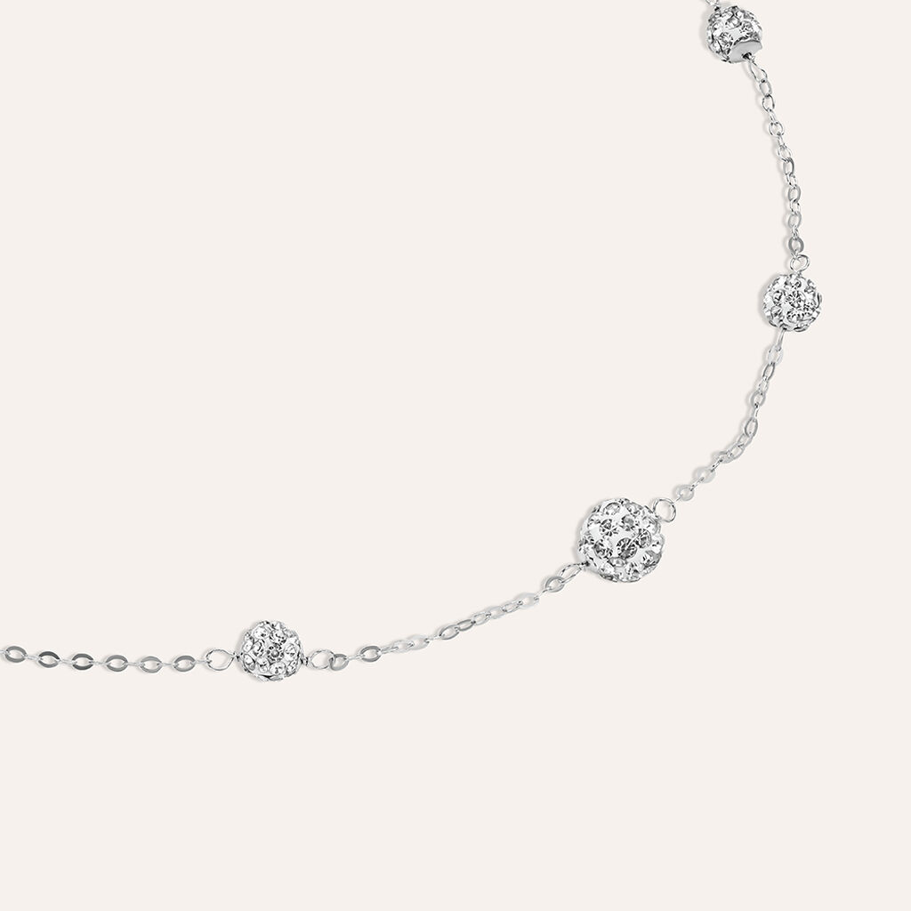 Bracciale Christelle Oro Bianco Cristallo