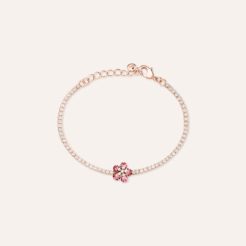 Bracciale Romantic Shine Ottone Rosa Cristallo - Bracciali Donna | Stroili