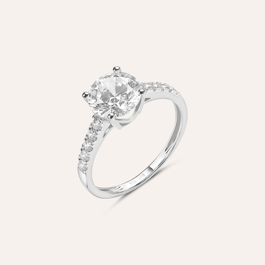 Anello Solitario Claire Oro Bianco Cubic Zirconia - Anelli con Pietre Donna | Stroili