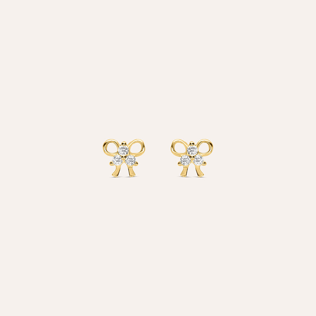 Orecchini Lobo Bon Ton Oro Giallo Cubic Zirconia - Orecchini a Lobo Donna | Stroili