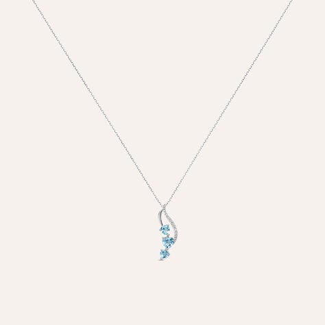 Collana Amélie Oro Bianco Topazio Cubic Zirconia Cubic Zirconia - Collane Donna | Stroili
