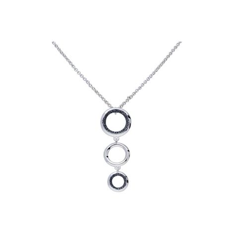 Girocollo in ottone rodiato e glitter antracite - Collane Donna | Stroili