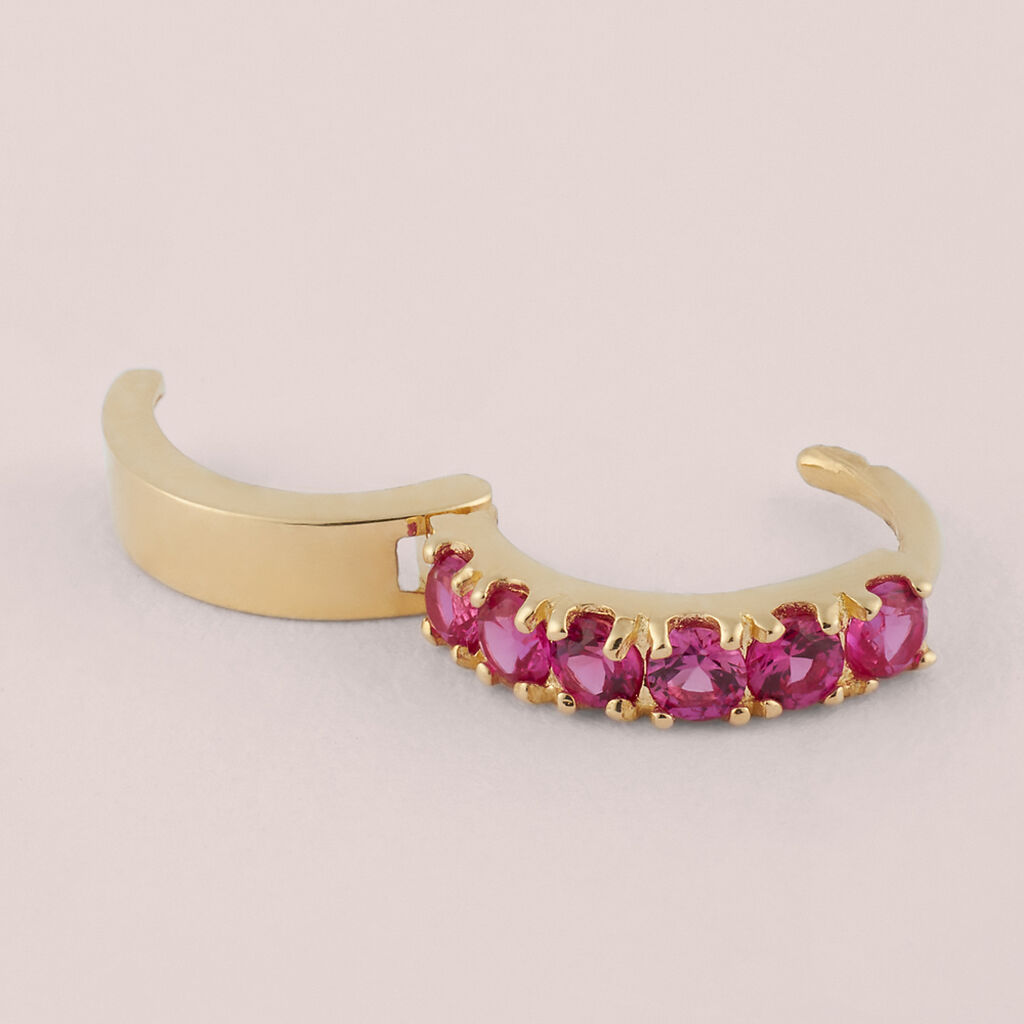 Orecchini A Cerchio Toujours Oro Giallo Cubic Zirconia