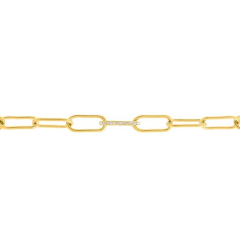 Catena Lady Code Acciaio Dorato Cristallo - Collane Catena Donna | Stroili