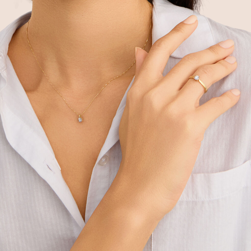 Collana Punto Luce Diamotion Oro Giallo Diamante - Collane Punto Luce Donna | Stroili