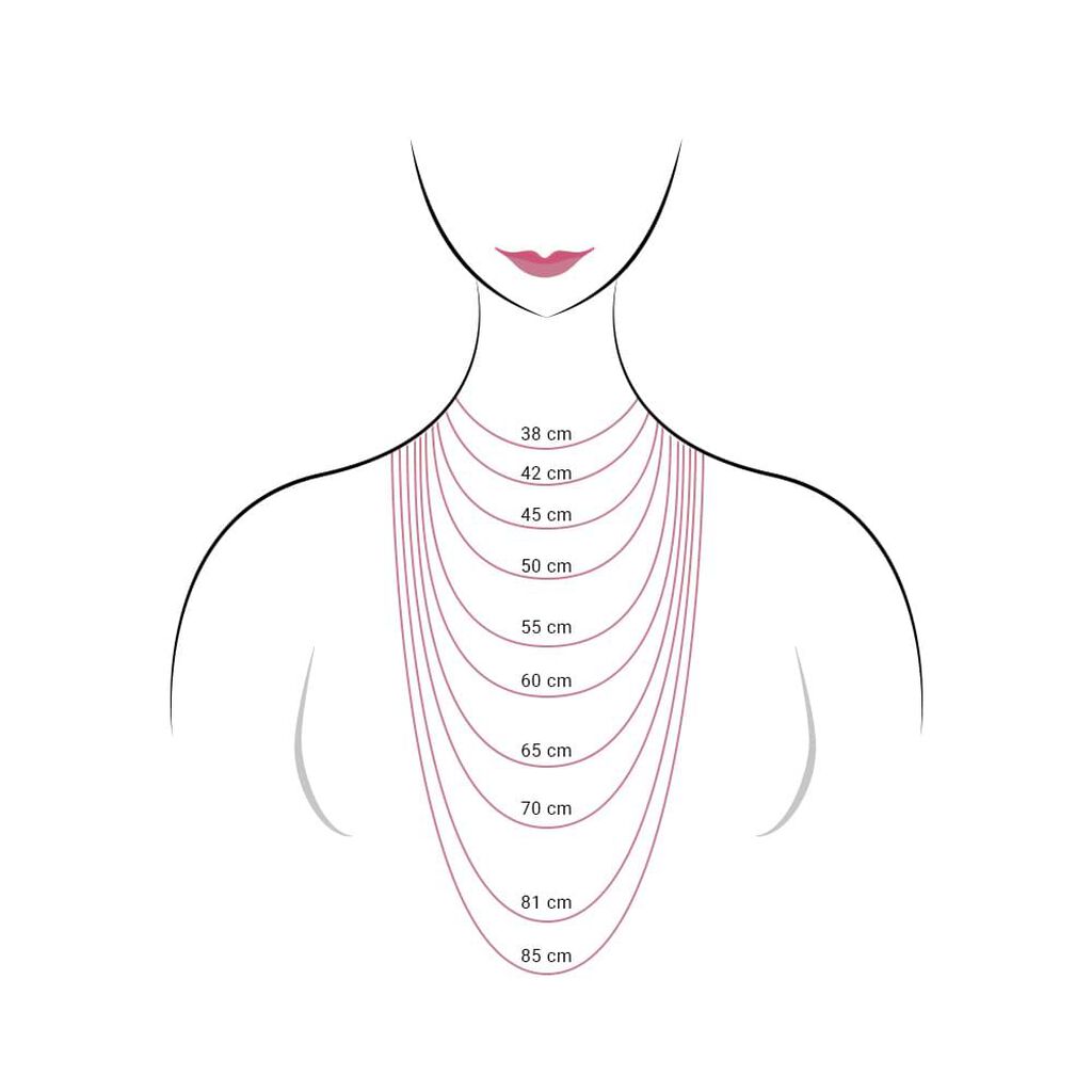 Girocollo in metallo rodiato e cristalli
