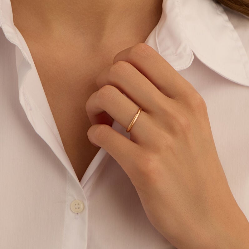 Fede Fermanello 1.95 mm Oro Rosa - Anelli con Incisione Donna | Stroili