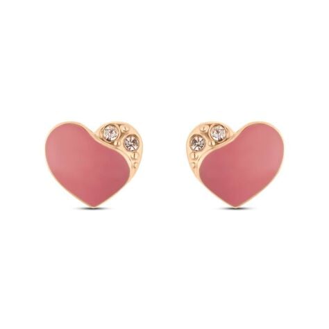 Orecchini Lobo Lady Sweet Acciaio Rosa Cristallo - Orecchini a Lobo Donna | Stroili
