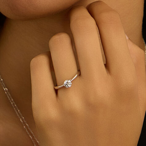 Anello Solitario Diamade Oro Bianco Diamante Lab-Grown - Anelli con Pietre Donna | Stroili
