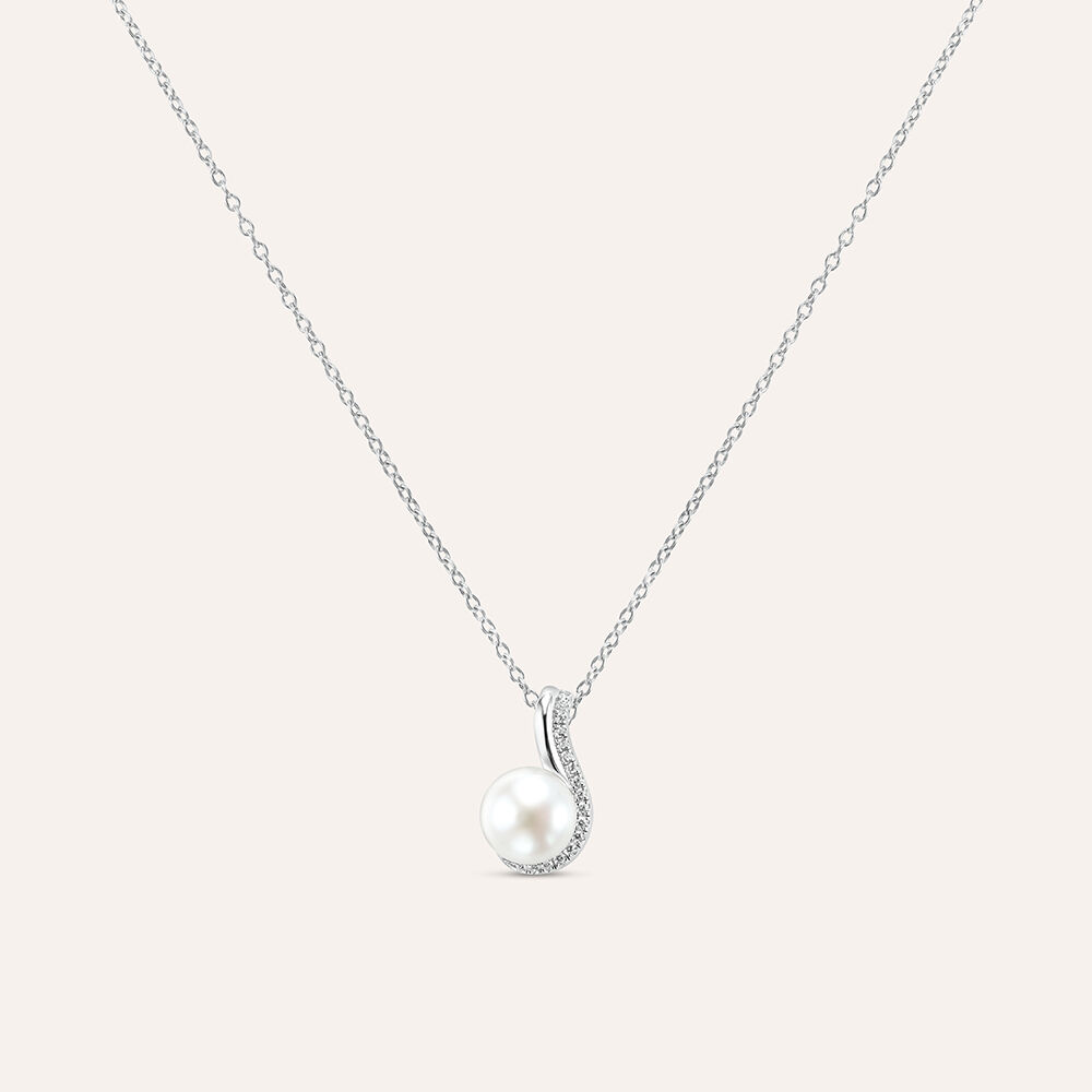 Orphelia Dreambase Collana Con Pendente In Argento 925 Rodiato E Perla D'Acqua Dolce Bianca - Gioiello Elegante In Confezione Regalo - 2