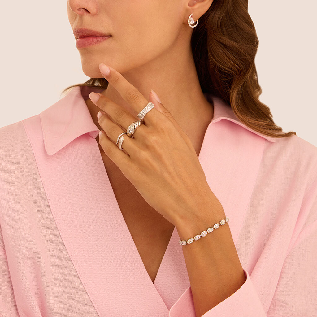 Anello Fascia Silver Shine Argento Rodiato Cubic Zirconia