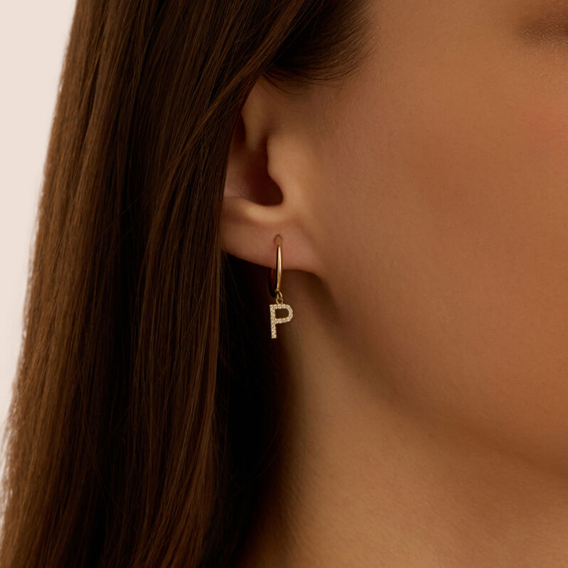 Mono Orecchino A Cerchio Toujours Oro Giallo Cubic Zirconia - Mono Orecchino Donna | Stroili