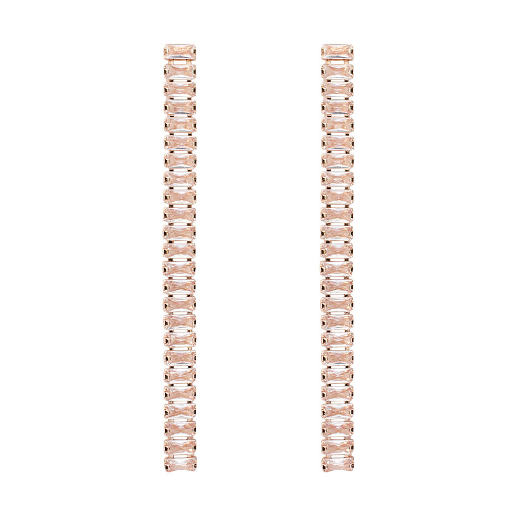 Orecchini Pendenti Tennis Romantic Shine Metallo Cristallo