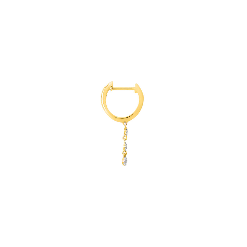 Mono Orecchino A Cerchio Sophia Oro Giallo Diamante - Mono Orecchino Donna | Stroili