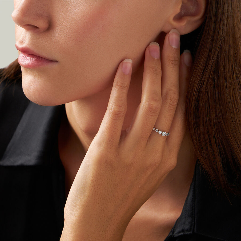 Anello Riviere Claire Oro Bianco Cubic Zirconia - Anelli Riviere Donna | Stroili