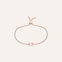 Bracciale Punto Luce Violet Ottone Rosa Cristallo