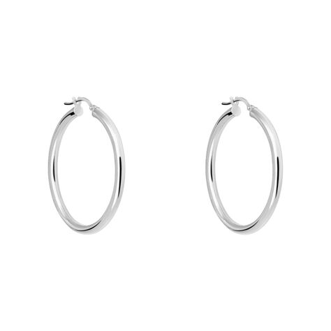 Orecchini A Cerchio Toujours Oro Bianco - Orecchini a Cerchio Donna | Stroili