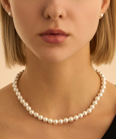 Collana Silver Pearls Argento Rodiato Perla sintetica
