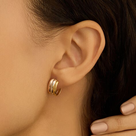 Orecchini Lobo Gold Essence Oro Tricolore - Orecchini a Lobo Donna | Stroili