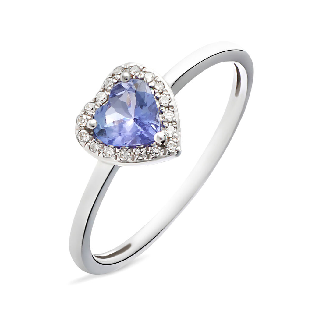 Anello Solitario Jasmine Oro Bianco Tanzanite Diamante - Anelli con Pietre Donna | Stroili