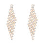 Orecchini Pendenti Romantic Shine Metallo Rosa Cristallo