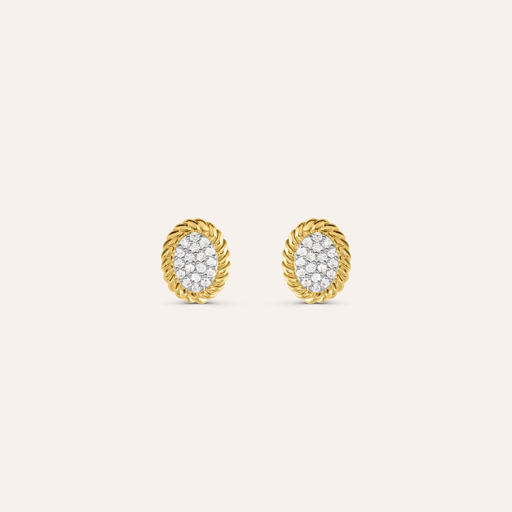 Orecchini Lobo Sophia Oro Giallo Diamante