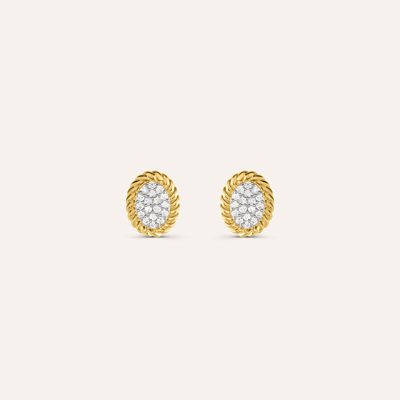 Orecchini Lobo Sophia Oro Giallo Diamante - Orecchini a Lobo Donna | Stroili