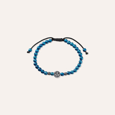 Bracciale Man Code Acciaio Bicolore Bianco / Nero Ematite