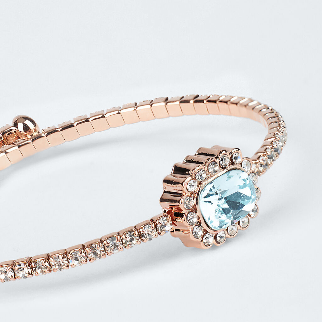 Bangle Romantic Shine Metallo Rosa Cristallo - Bracciali Rigidi Donna | Stroili