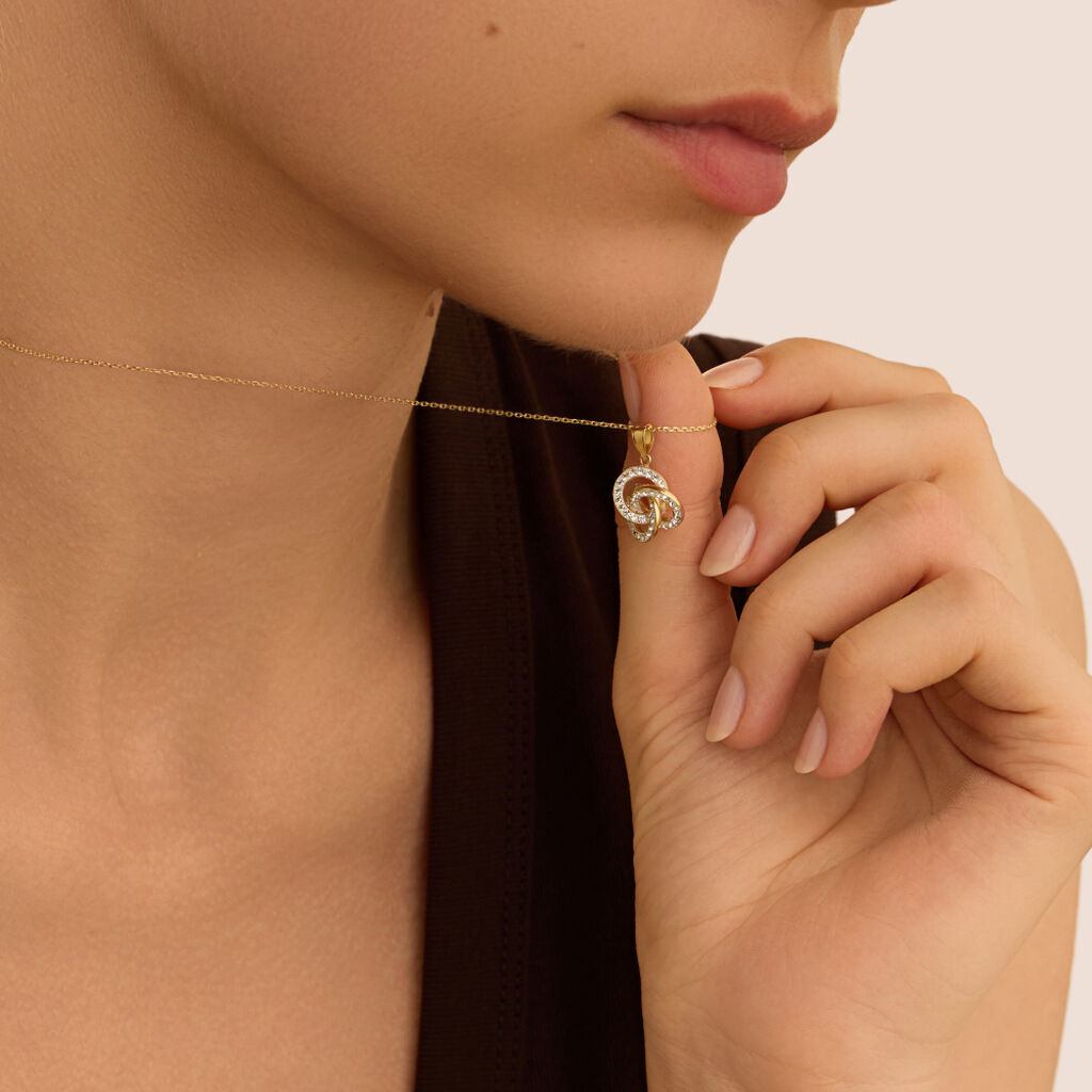 Collana Christelle Oro Giallo Cristallo