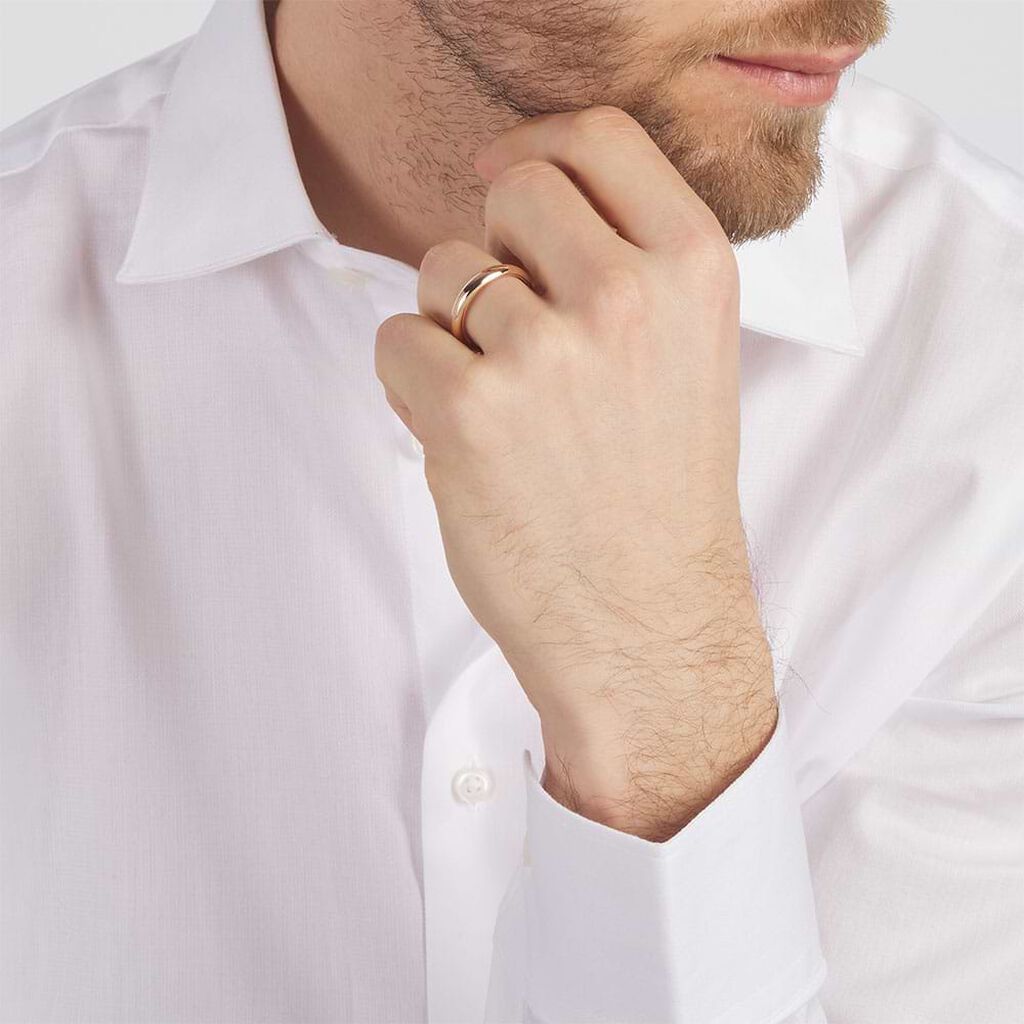 Fede Classica Leggera 4 mm Oro Rosa