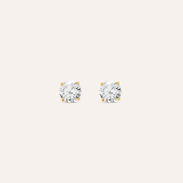 Orecchini Lobo Punto Luce Claire Oro Giallo Cubic Zirconia